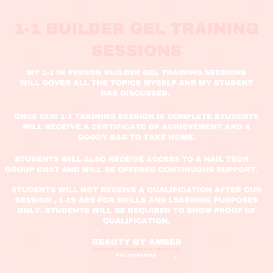 1-1 In Person Builder Gel Training Session - 4 Hours