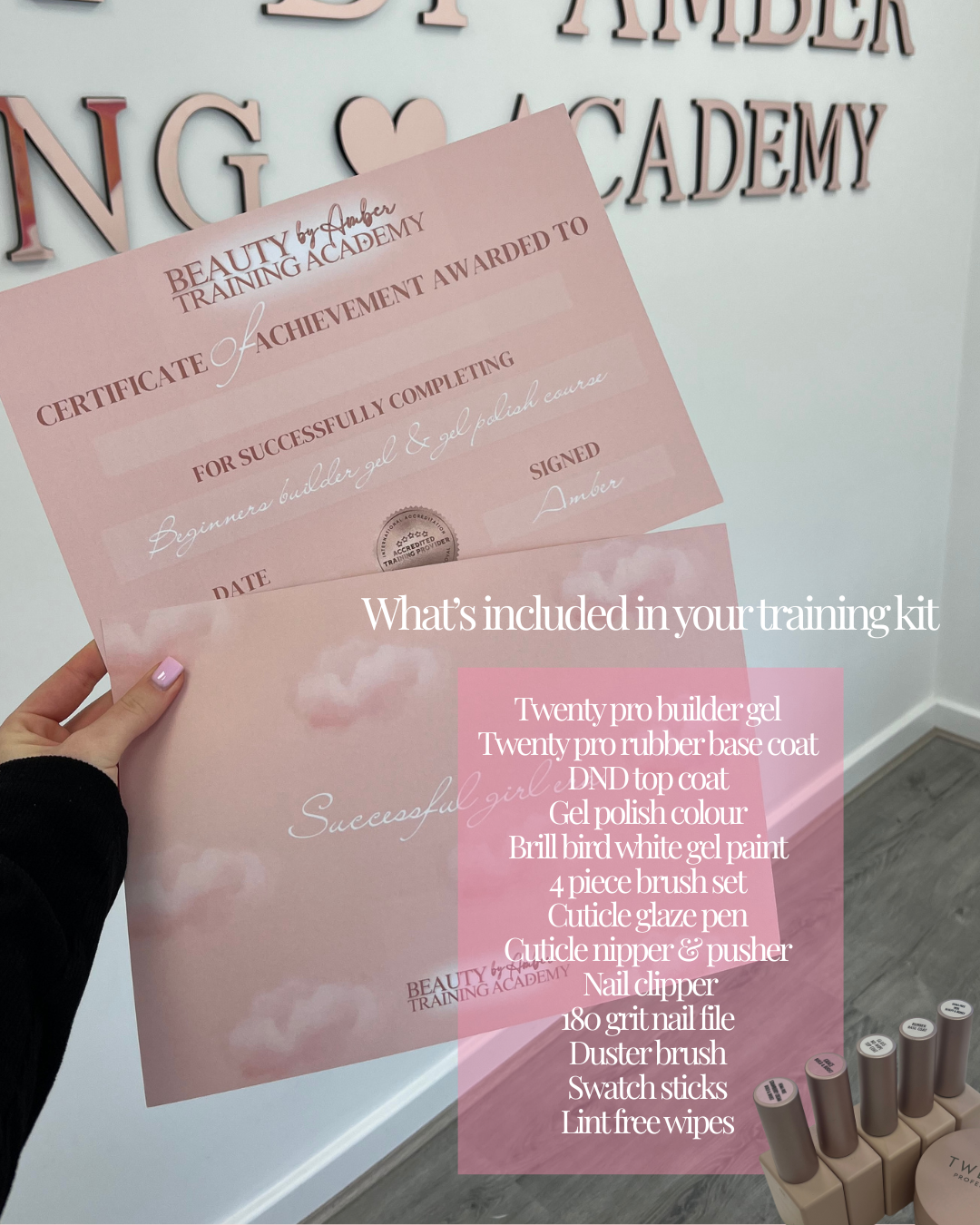 In person beginners builder gel & gel polish training course